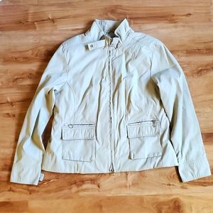 Zip up, beige jacket